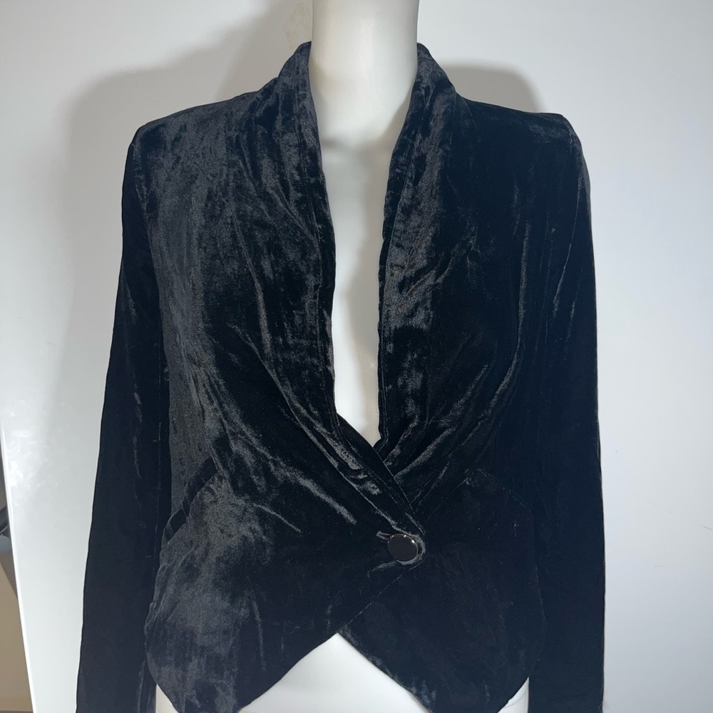 NWT BCBG womens velour blazer jacket size XS - Picture 5 of 14
